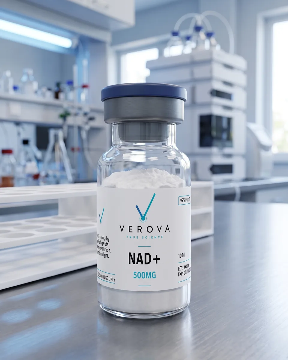 VEROVA NAD+ research compound vial, 500 mg / 10 mL, 99% purity